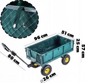Kadax Wózek ogrodowy z obciążeniem do 300kg 2