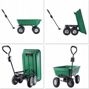 Kadax Wózek Ogrodowy Transportowy Taczka Wywrotka 300kg 2