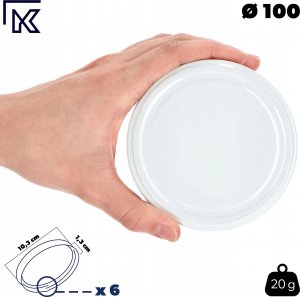 Kadax Zakrętki Wieczka Do Słoików Nakrętki 10 szt fi 100 3