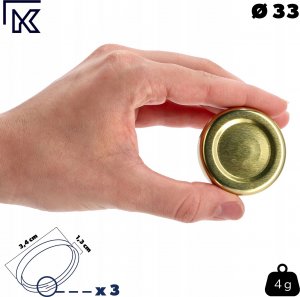 Kadax KADAX 10x Zakrętki fi33 Wieczka Do Butelek Sok 3