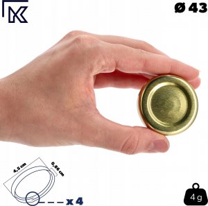 Kadax Zakrętki Wieczka Do Słoików Butelek 200 szt fi 43 3