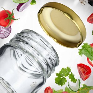 Kadax Zakrętki Wieczka Do Słoików Butelek 200 szt fi 43 8