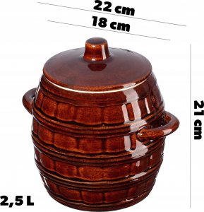 Kadax Beczka do Kiszenia Kapusty Ogórków 2,5L 3