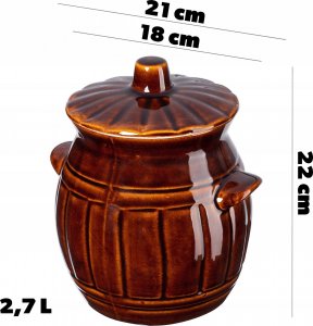 Kadax Beczka Garnek do Kiszenia Kamionka 2,7L 3