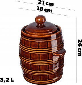 Kadax Beczka do Kiszenia Kapusty Kamionka 3,2L 3