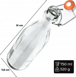 Kadax Szklana Butelka Z Korkiem Na Oliwę Sok 0,75L 6szt 8