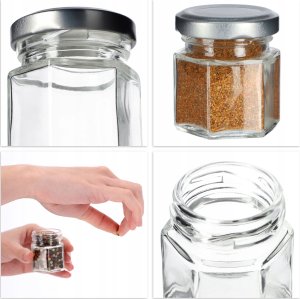 Kadax KADAX Słoik sześciokątny z zakrętką metalową 30ml 2