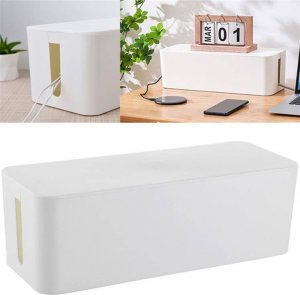 Organizer Aptel POJEMNIK na Listwy Kable Organizer Kabli Przewodów 23,5x11,5x12cm biały AG963A 3