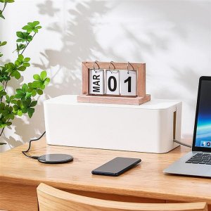 Organizer Aptel POJEMNIK na Listwy Kable Organizer Kabli Przewodów 23,5x11,5x12cm biały AG963A 6