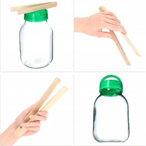 Kadax Słój Do Kiszenia Ogórki Wino Ze Szczypcami 3 L 2