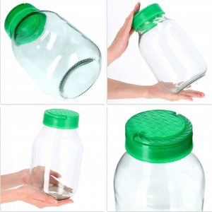 Kadax Słój Do Kiszenia Ogórki Wino Ze Szczypcami 3 L 6