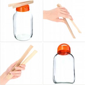 Kadax Słój Do Kiszenia Ogórki Wino Ze Szczypcami 4 L 2