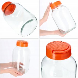 Kadax Słój Do Kiszenia Ogórki Wino Ze Szczypcami 4 L 6