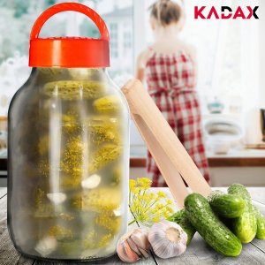 Kadax Słój Do Kiszenia Ogórki Wino Ze Szczypcami 4 L 7