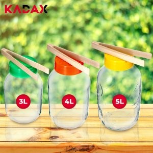 Kadax Słój Do Kiszenia Ogórki Wino Ze Szczypcami 5 L 4