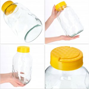 Kadax Słój Do Kiszenia Ogórki Wino Ze Szczypcami 5 L 6