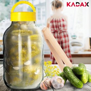 Kadax Słój Do Kiszenia Ogórki Wino Ze Szczypcami 5 L 7