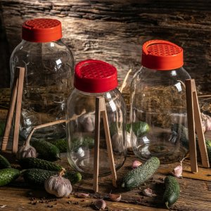 Kadax Słój Do Kiszenia Ogórki Wino Ze Szczypcami 5 L 9