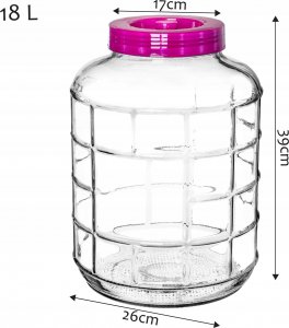 Kadax Słój do wina i przetworów 18 l 3