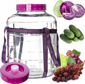 Kadax Słój Słoik Szklany Na Ogórki Kapustę Wino 23 L 5