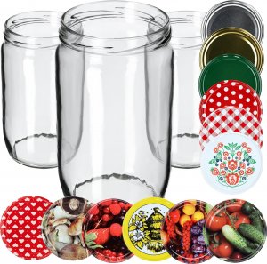 Kadax 24x Słoik Słoiki 720ml Na Miód Ogórki + Zakrętki 1
