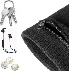 Aptel Sportowa OPASKA na Nadgarstek z Kieszonką Rozm. uniwersalny czarna AG971 5