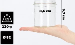 Kadax 10x Słoik 350 ml Szklany Na Przetwory Dżem Mięso 3
