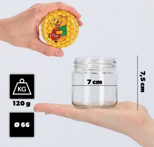 Kadax 20x Słoiki 200ml Słój Na Dżem Miód + Wieczko fi66 3