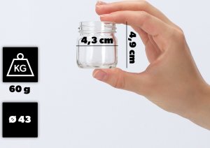 Kadax 10x Słoik Szklany 40ml Słoiczek Na Przyprawy Miód 3