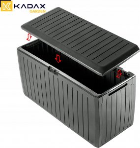Skrzynia ogrodowa Kadax KADAX Skrzynia Ogrodowa Balkonowa 290L Antracyt 11