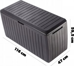 Skrzynia ogrodowa Kadax KADAX Skrzynia Ogrodowa Balkonowa Taras 290L Brąz 3