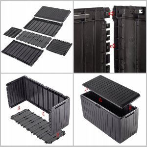 Skrzynia ogrodowa Kadax KADAX Skrzynia Ogrodowa Balkonowa Taras 290L Brąz 7