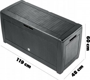 Skrzynia ogrodowa Kadax KADAX Skrzynia Ogrodowa Balkon Taras 310L Antracyt 3