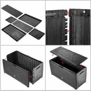 Skrzynia ogrodowa Kadax KADAX Skrzynia Ogrodowa Balkon Taras 310L Antracyt 6