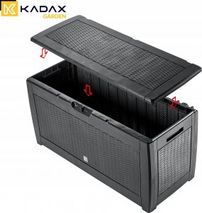Skrzynia ogrodowa Kadax KADAX Skrzynia Ogrodowa Balkon Taras 310L Antracyt 10