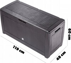 Skrzynia ogrodowa Kadax KADAX Skrzynia Ogrodowa Balkon Taras 310L Brązowy 3