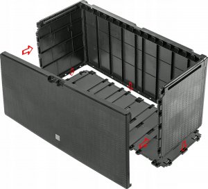 Skrzynia ogrodowa Kadax KADAX Skrzynia Ogrodowa Taras Balkon 290L Antracyt 9