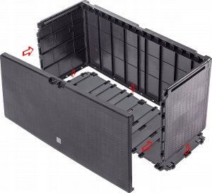 Skrzynia ogrodowa Kadax KADAX Skrzynia Ogrodowa Taras Balkon 290L Brązowy 9