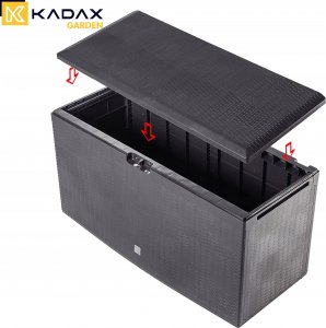 Skrzynia ogrodowa Kadax KADAX Skrzynia Ogrodowa Taras Balkon 290L Brązowy 10