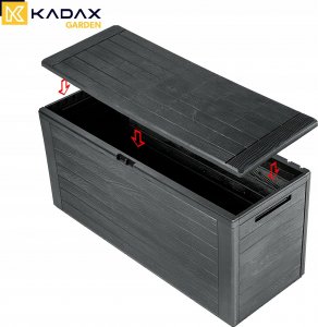 Skrzynia ogrodowa Kadax KADAX Skrzynia Ogrodowa Taras Balkon 280L Antracyt 11