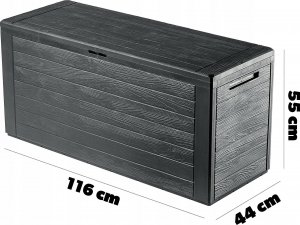 Skrzynia ogrodowa Kadax KADAX Skrzynia Ogrodowa Taras Balkon 280L Antracyt 3