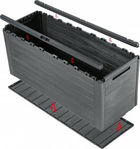 Skrzynia ogrodowa Kadax KADAX Skrzynia Ogrodowa Taras Balkon 280L Antracyt 10