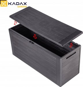 Skrzynia ogrodowa Kadax KADAX Skrzynia Ogrodowa Taras Balkonowa 280L Brąz 11
