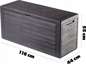 Skrzynia ogrodowa Kadax KADAX Skrzynia Ogrodowa Taras Balkonowa 280L Brąz 3