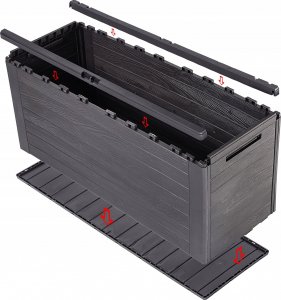 Skrzynia ogrodowa Kadax KADAX Skrzynia Ogrodowa Taras Balkonowa 280L Brąz 10