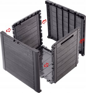 Skrzynia ogrodowa Kadax KADAX Skrzynia Ogrodowa Taras Balkonowa 140L Brąz 7