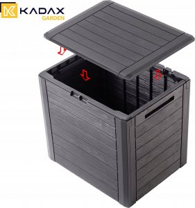 Skrzynia ogrodowa Kadax KADAX Skrzynia Ogrodowa Taras Balkonowa 140L Brąz 8