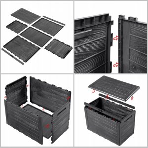 Skrzynia ogrodowa Kadax KADAX Skrzynia Ogrodowa Taras Balkon 190L Antracyt 4