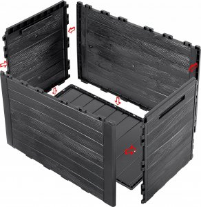 Skrzynia ogrodowa Kadax KADAX Skrzynia Ogrodowa Taras Balkon 190L Antracyt 7