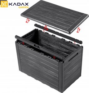 Skrzynia ogrodowa Kadax KADAX Skrzynia Ogrodowa Taras Balkon 190L Antracyt 8